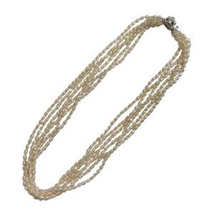 Tasaki Freshwater Pearl 6-Strand Necklace Silver